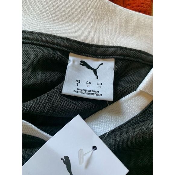 Puma T7 Football Polo Jersey Women's S Black Striped Relaxed Activewear Collared - Picture 15 of 16